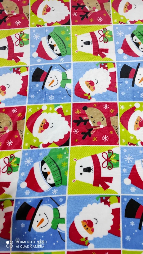 پتو مسافرتی ژله ای تک نفره عروسکی 160*200 طرح آدم برفی