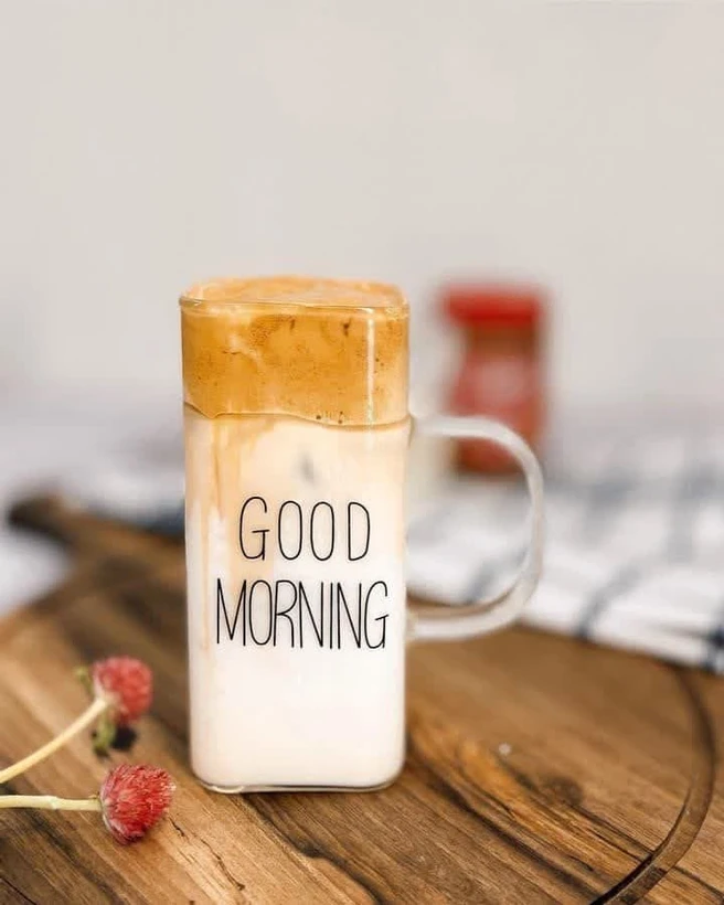 ماگ پیرکس گودمورنینگ مربع دسته دار سایز بزرگ good morning