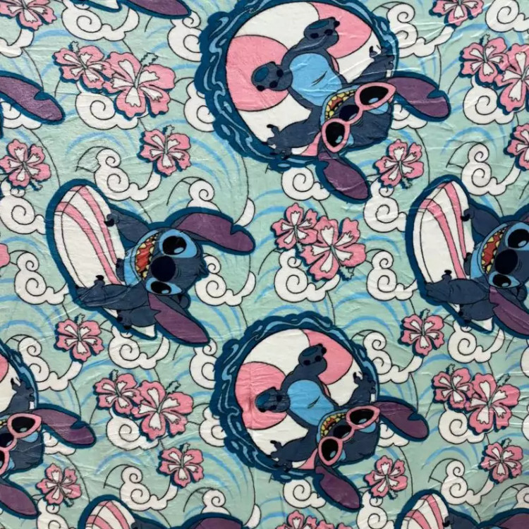 پتو مسافرتی ژله ای تک نفره عروسکی 160*200 طرح استیچ 2